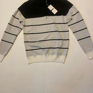 Men’s Marx & Dutch Collection Quarter Zip - Size Medium - Black & White